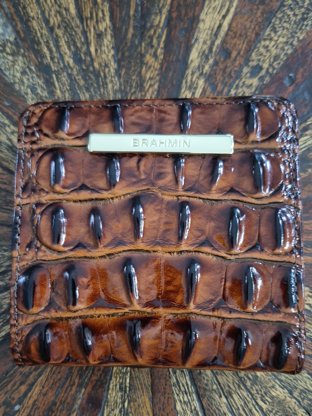 Brahmin Jane Mini bifold wallet in Pecan. NWOT